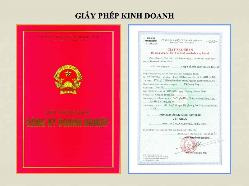 Mẫu giấy chứng nhận đăng ký kinh doanh